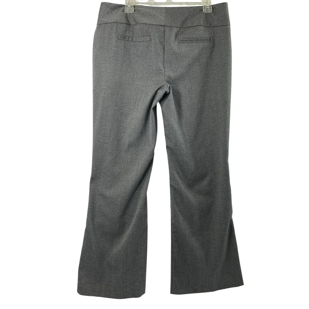 Maurices Dress Pants Womens Size 11 12 Gray Herringbone Bootcut‎ Trousers Office